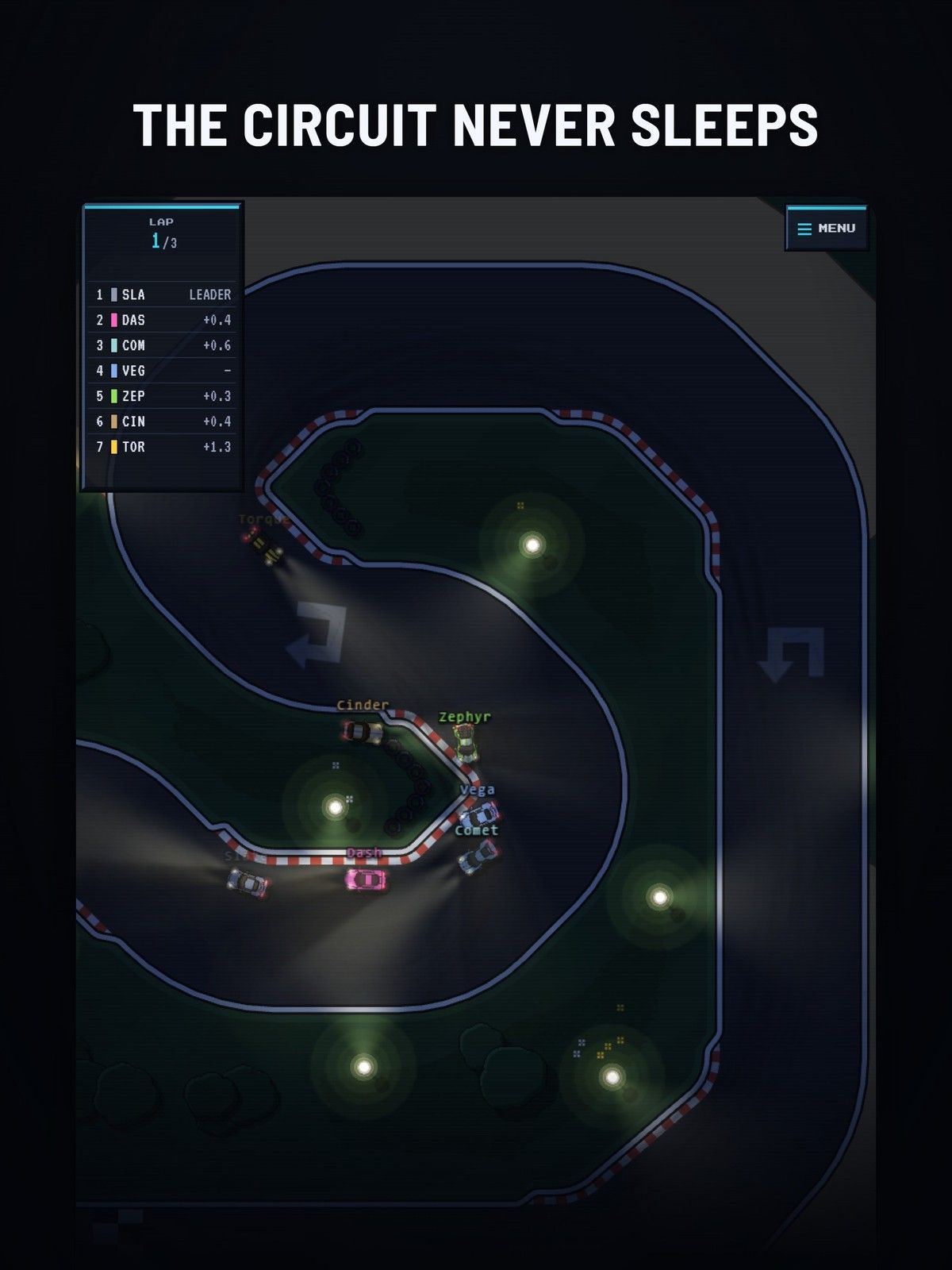 Switchback Nocturne at night